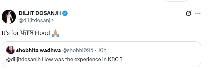 Diljit Dosanjh in KBC