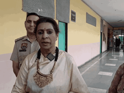 पत्रकारों से बातचीत करते हुए हरियाणा राज्य महिला आयोग की चेयरपर्सन रेनू भाटिया - Dainik Bhaskar