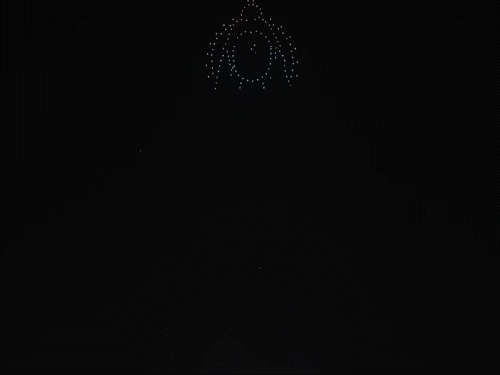 अयोध्या में स्थित रामलाल मंदिर में स्थापित मूर्ति की आकृति दिखाई गई।