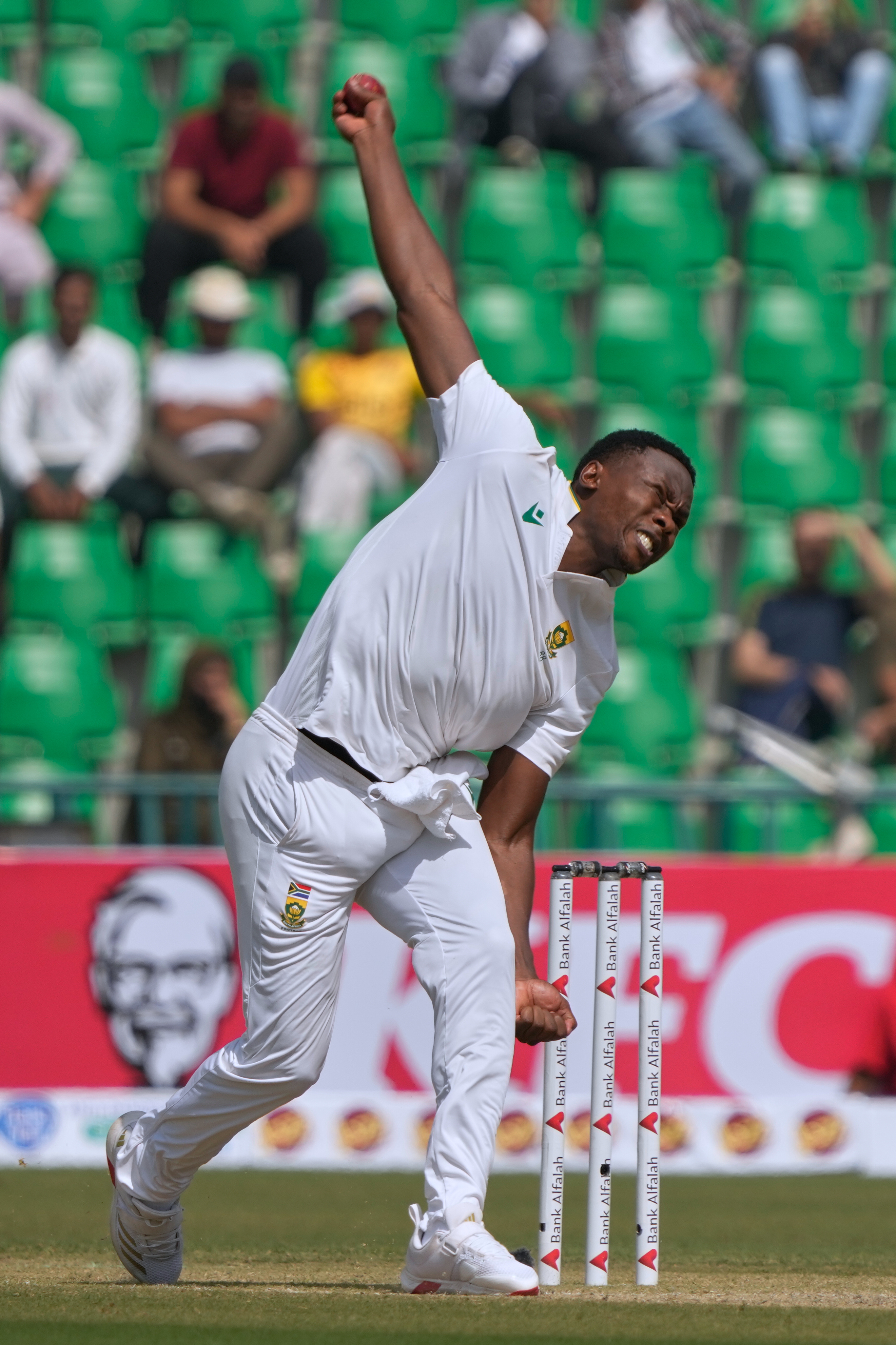 कगिसो रबाडा पहले टेस्ट में पाकिस्तान के खिलाफ 2 विकेट ले सके.