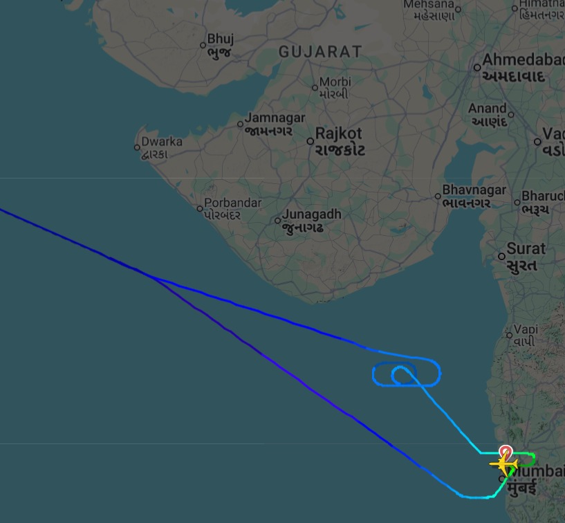 यह इमेज फ्लाइट रडार से ली गई है।