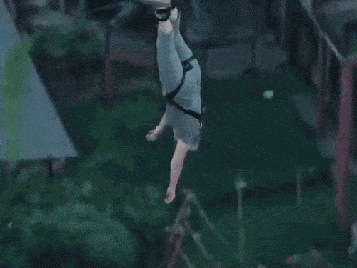 नीचे जाने के बाद वापस ऊपर और फिर नीचे गिरते समय भी उनके हावभाव एकदम नॉर्मल दिखे