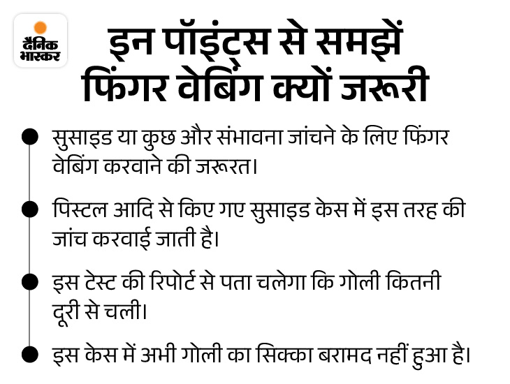 रोहतक का ASI सुसाइड- फिंगर वेबिंग जांच होगी:  गोली कितनी दूर से चली, यह पता लगेगा; अभी तक खोल बरामद नहीं हुआ – Rohtak News