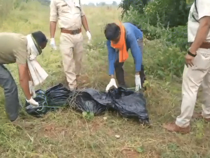 वन विभाग की टीम ने तेंदुए का शव बरामद किया।