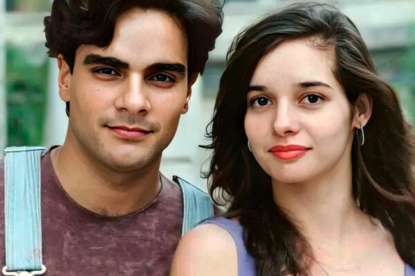 Photo of Daniela and her co-actor Guilherme de Padua.