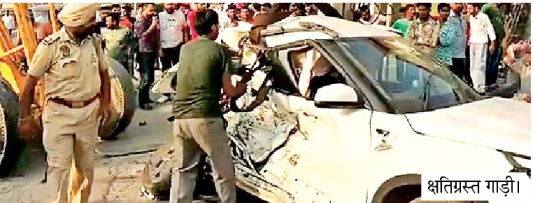 An over-speeding Bolero broke a divider and hit two vehicles on the ...