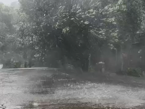 तस्वीर बस्तर से लगे पड़ोसी राज्य आंध्रप्रदेश के विशाखापट्टनम की है, जहां तेज हवाओं के साथ बारिश हुई।