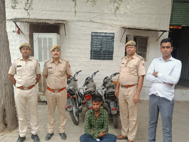 राजीव गांधी नगर थाना पुलिस ने वाहन चोरी के आरोपी को गिरफ्तार किया।