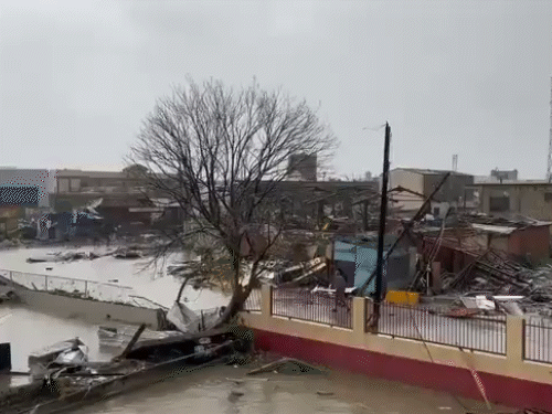 Many houses in Jamaica have been damaged due to strong winds.