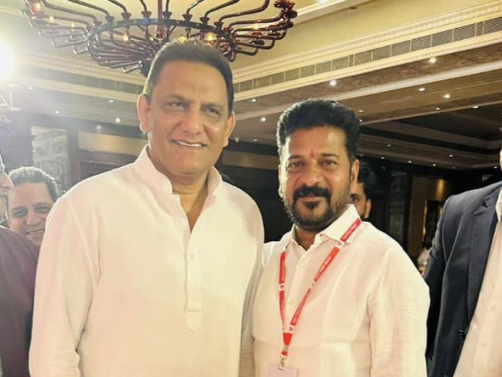 मोहम्मद अजहरुद्दीन और मुख्यमंत्री रेवंत रेड्डी।- फाइल फोटो