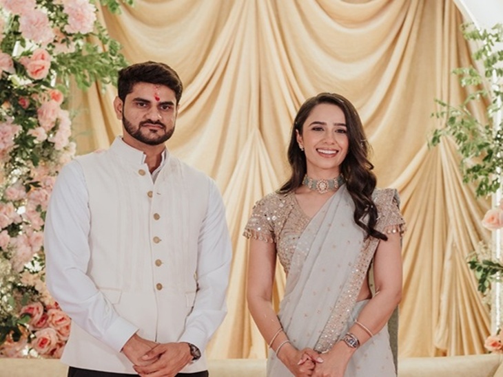 राजबीर फरटिया के बेटे योगेश और उनकी होने वाली पत्नी तमन्ना।