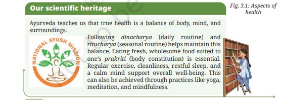 क्लास 8वीं के भी तीसरे चैप्टर में आयुर्वेद को शामिल किया गया है।