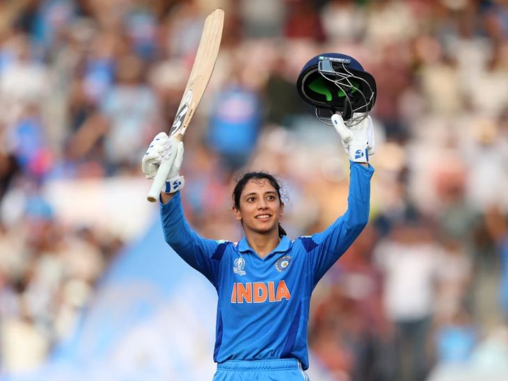 स्मृति मंधाना ने वर्ल्ड कप 2025 में अपना पहला शतक लगाया।