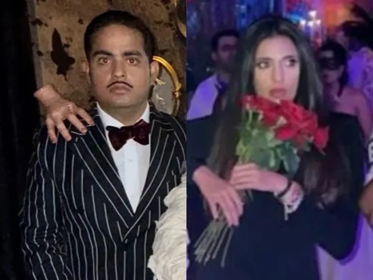 आकाश अंबानी और श्लोका मेहता ने द एडम्स फैमिली के गोमेज और मोर्टिशिया एडम्स का लुक अपनाया।