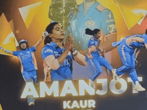 घर पर लगी अमनजोत की फोटो।