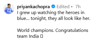 विश्‍व चैंपियन भारतीय महिला क्रिकेट टीम को बॉलीवुड सेलेब्‍स की बधाई, कहा- आपने गर्व महसूस कराया