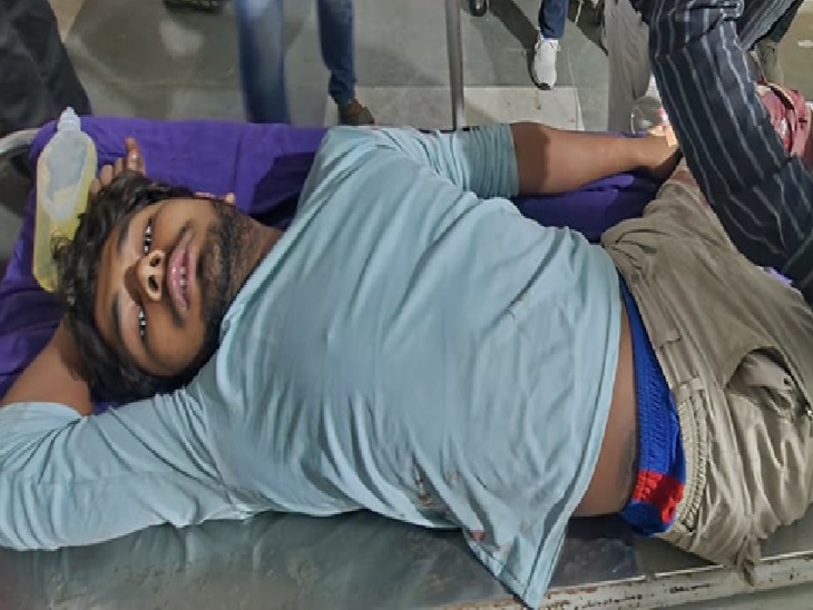 पुलिस मुठभेड़ में घायल हुआ आरोपी।