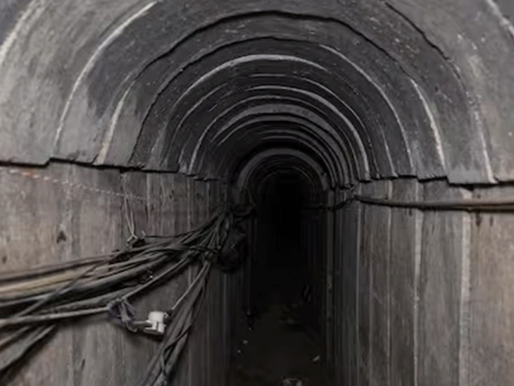 राफा में मौजूद सुरंग। इसमें 200 से ज्यादा हमास लड़ाके फंसे हुए हैं। - Dainik Bhaskar