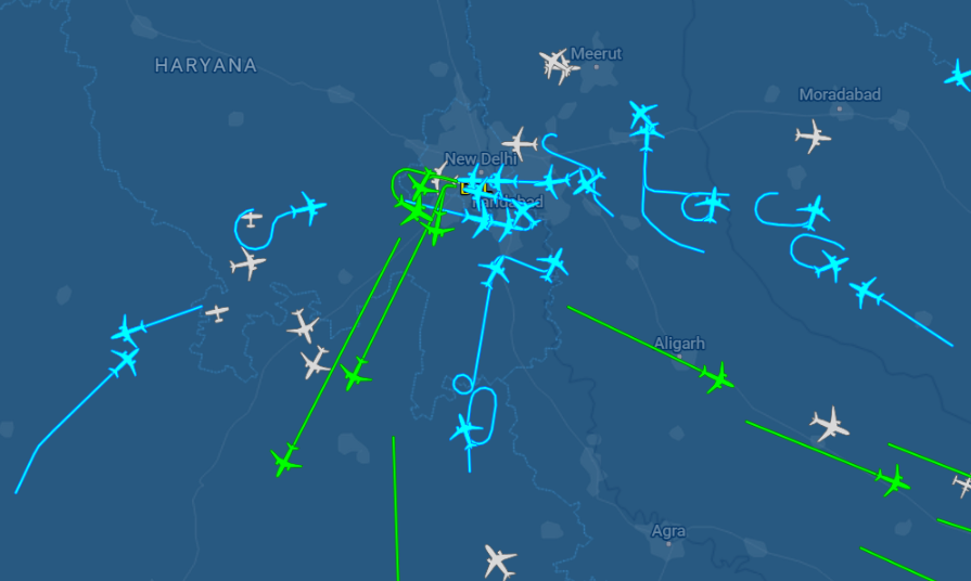 सोर्स: https://www.flightaware.com/live/airport/VIDP