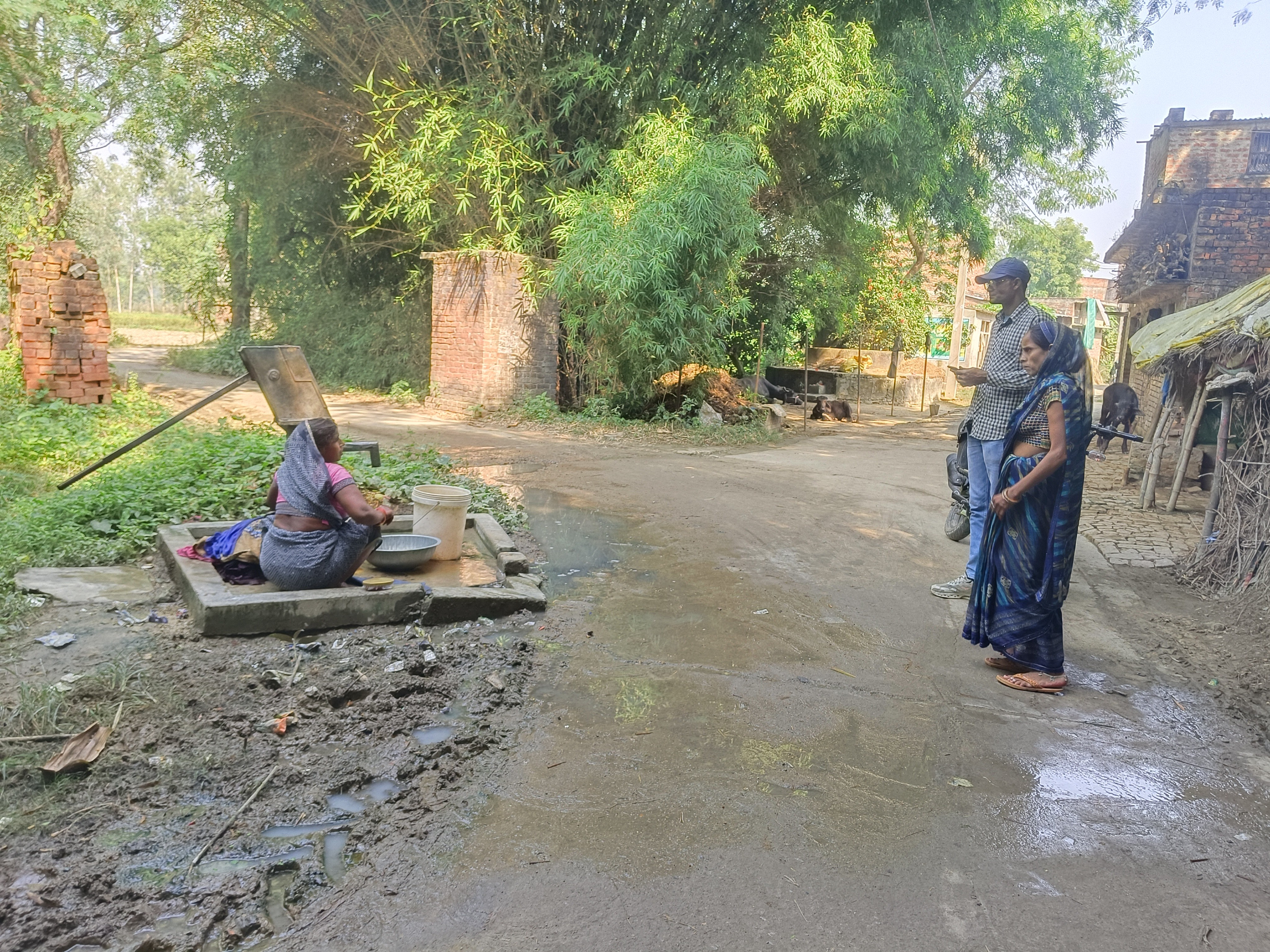 The CC road in the entire Pandey Ka Purwa is dilapidated.
