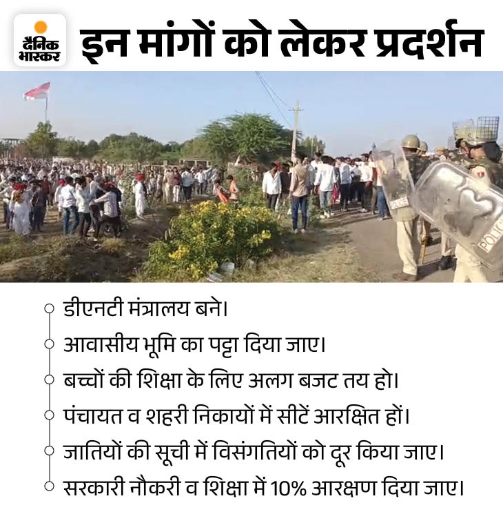 पाली में महापड़ाव को भाटी-बेनीवाल का समर्थन:  हाईवे जाम, गुजरात जाने वाले वाहनों को डायवर्ट किया; कल लाठीचार्ज हुआ था – Pali (Marwar) News