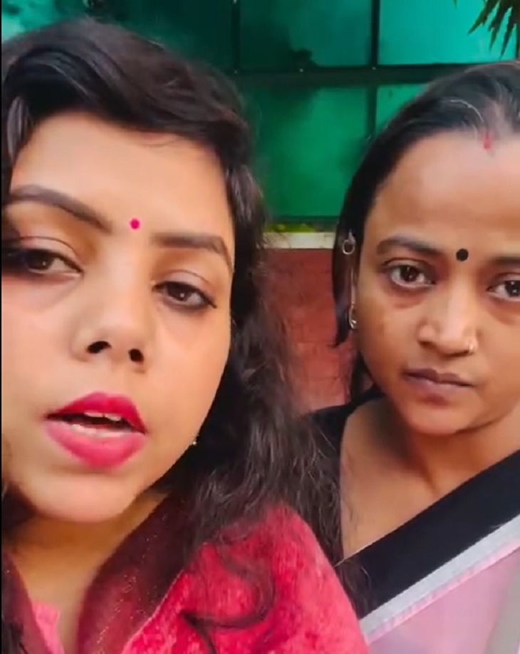 वीडियो बोलतीं टीचर मेधावी और प्रतिभा।