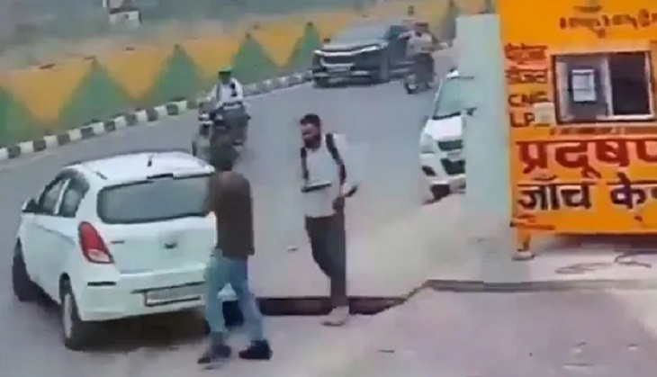 फरीदाबाद में कार का पॉल्यूशन सर्टिफिकेट बनवाया गया, इस दौरान ये चेहरे नजर आए।