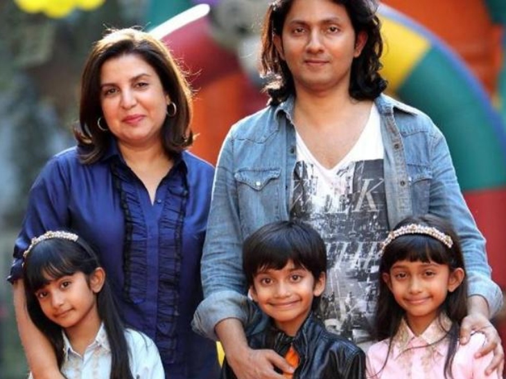 Farah Khan and Shirish became parents to triplets on 11 February 2008 through an IVF process.
