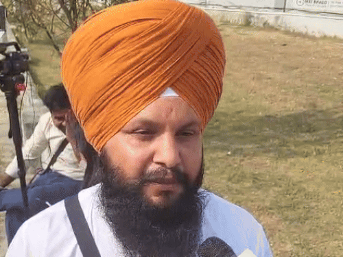 अकाली दल-वारिस पंजाब दे के उम्मीदवार मनदीप सिंह खालसा।