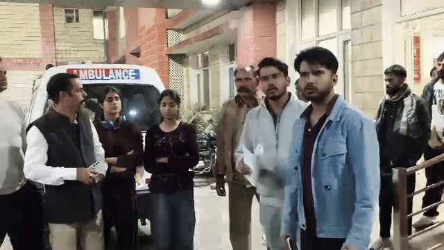 सिविल अस्पताल यमुनानगर पहुंचा बीएसएफ जवान की परिवार।