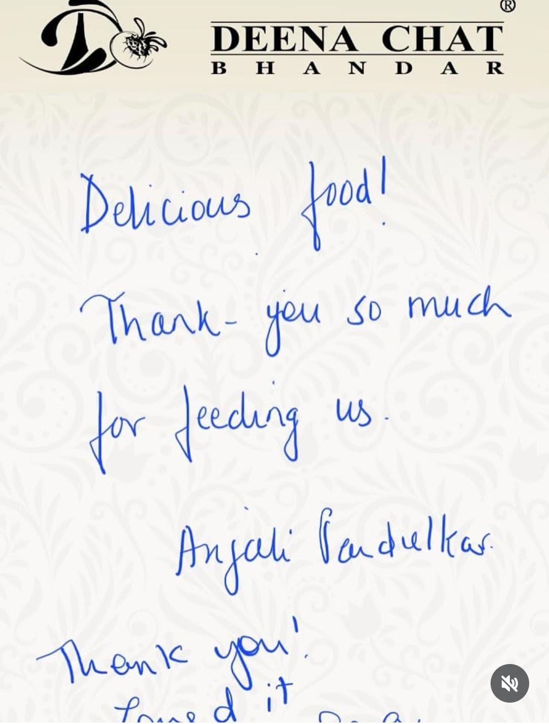 सचिन तेंदुलकर की पत्नी अंजली तेंदुलकर ने दीना चाट वाले को ये रिव्यू दिया है