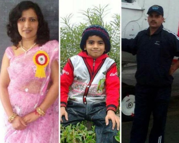 पत्नी अंजू, बेटा आकाश और सूबेदार की फाइल फोटो। पत्नी केंद्रीय विद्यालय, दिल्ली में कार्यरत है।
