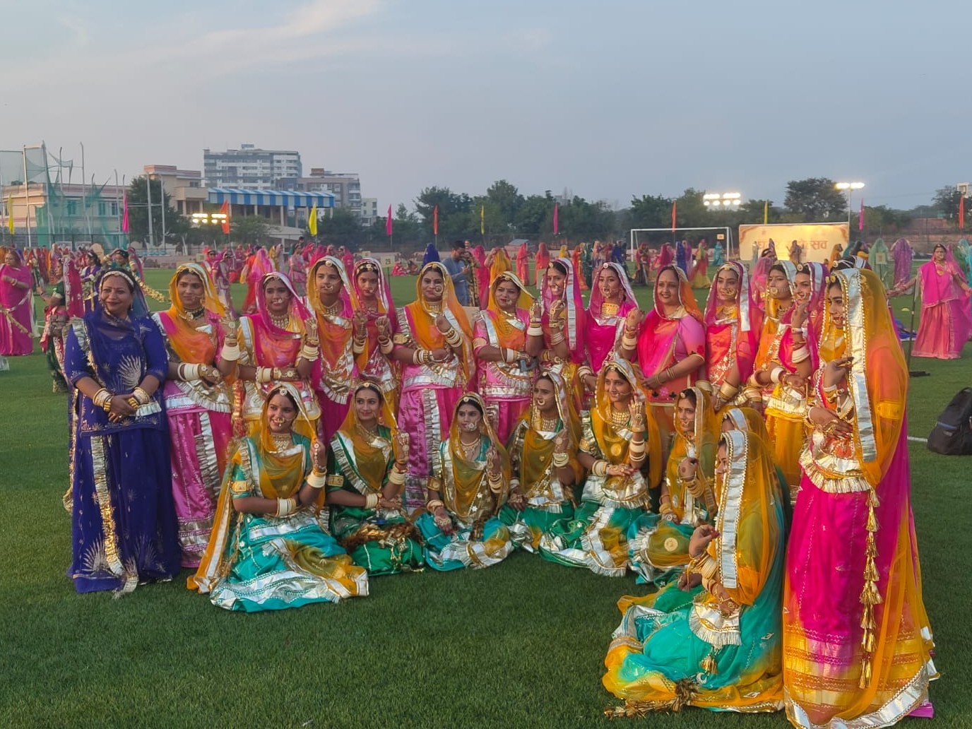 Ghoomar Festival-2025: Grand celebrations in all seven divisions today | घूमर फेस्टिवल में एक साथ सैकड़ों महिलाओं ने किया नृत्य: विद्याधर नगर स्टेडियम में दीया कुमारी ने ...