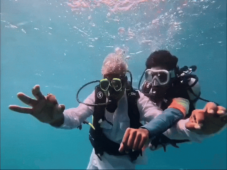 सांसद ने 2024 में समुद्र में स्कूबा डाइविंग की थी।