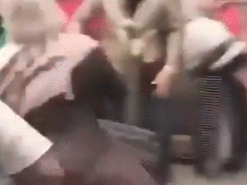 People took the injured to the hospital.