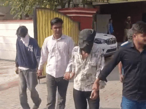 पंचकूला पुलिस गिरफ्त में आरोपी।