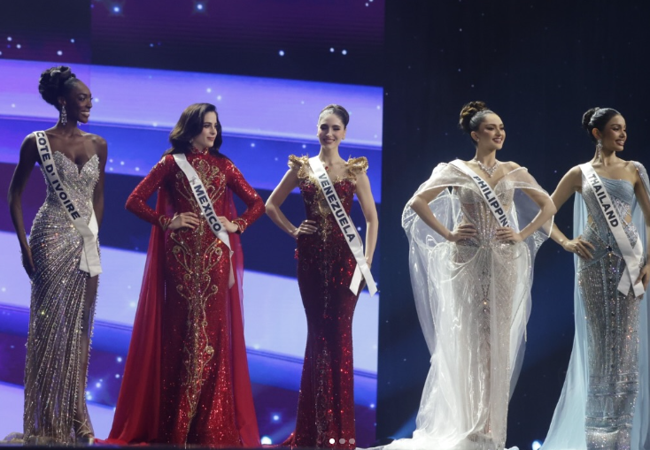 मिस यूनिवर्स 2025 की टॉप-5 कंटेस्टेंट्स।