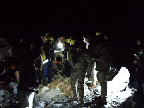 SDRF team rescued the injured and took him to the road.