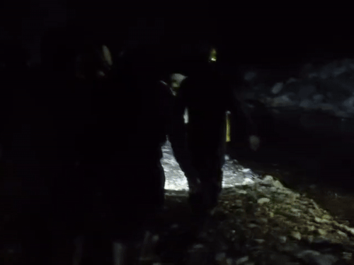 The search continued near the river throughout the night.