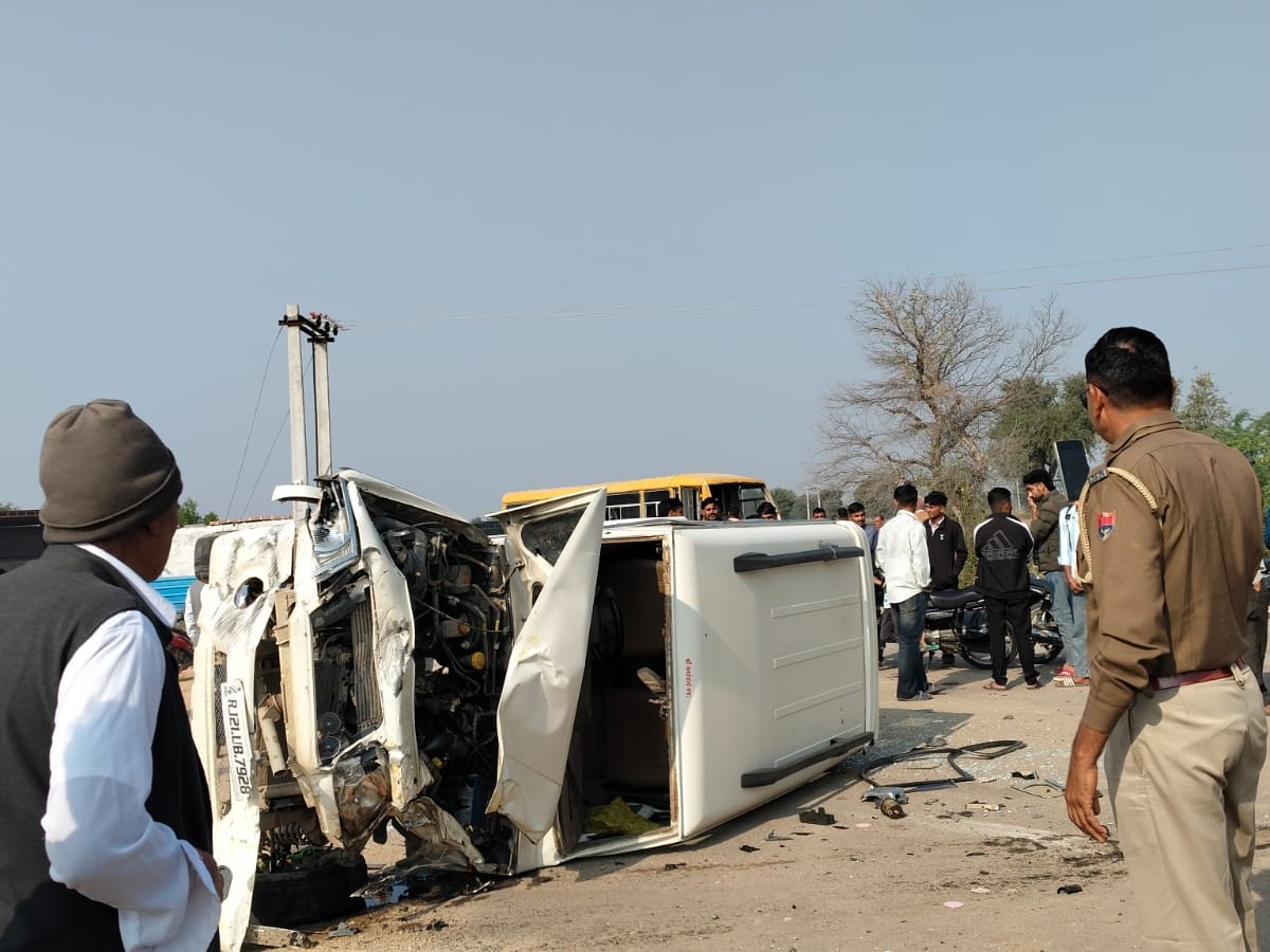 School bus carrying children overturns after hitting high-speed SUV ...