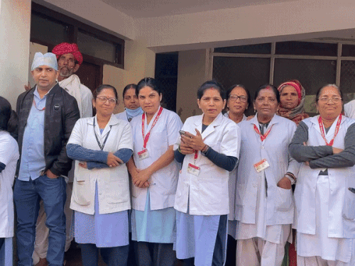 मंगलवार को अस्पताल में एक मॉकड्रिल आयोजित की गई।