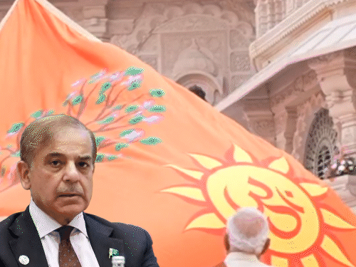 Pakistan VS Ayodhya Ram Mandir; PM Modi Flag Hoisting | Muslims | भारत  बोला- धर्मध्वजा फहराने पर ज्ञान न दे पाकिस्तान: मोदी के राम मंदिर में  कार्यक्रम पर कहा था- यह मुस्लिम