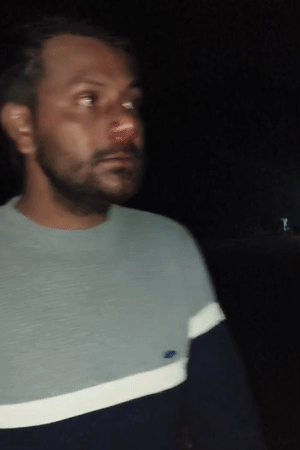 हादसे में एक मात्र कार चालक बबलू बाल-बाल बचा।