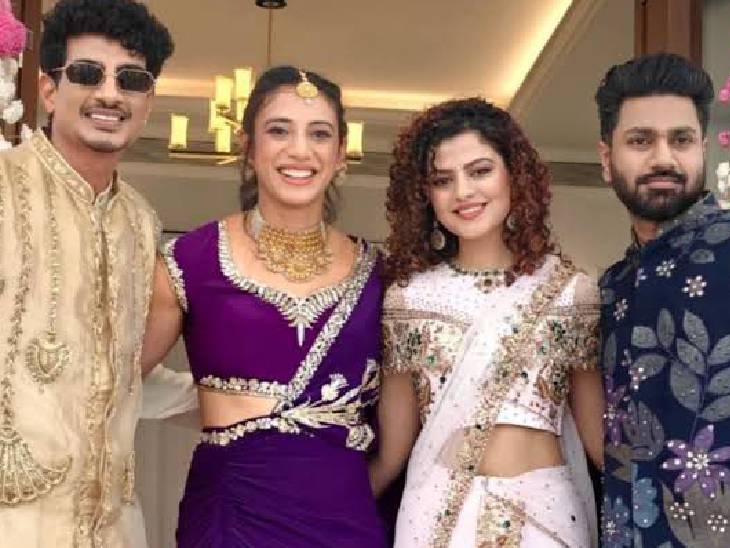 पलक मुछाल के साथ कपल।