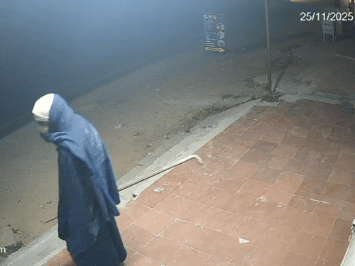 शहर में चोरों का आतंक हाथ में रोड़ लेकर घूमता नजर आ रहा चोर