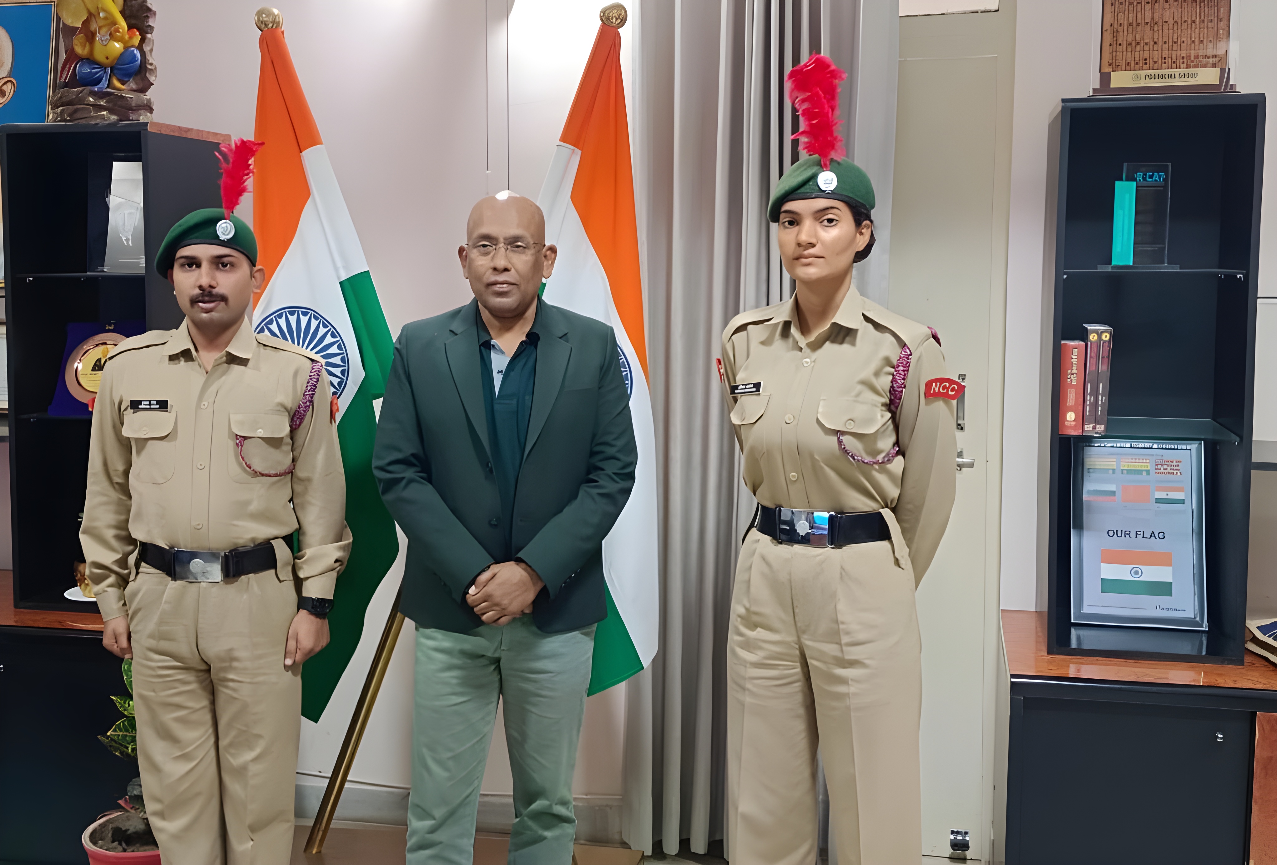 DG NCC Commendation Card to two cadets of Army Wing of RTU