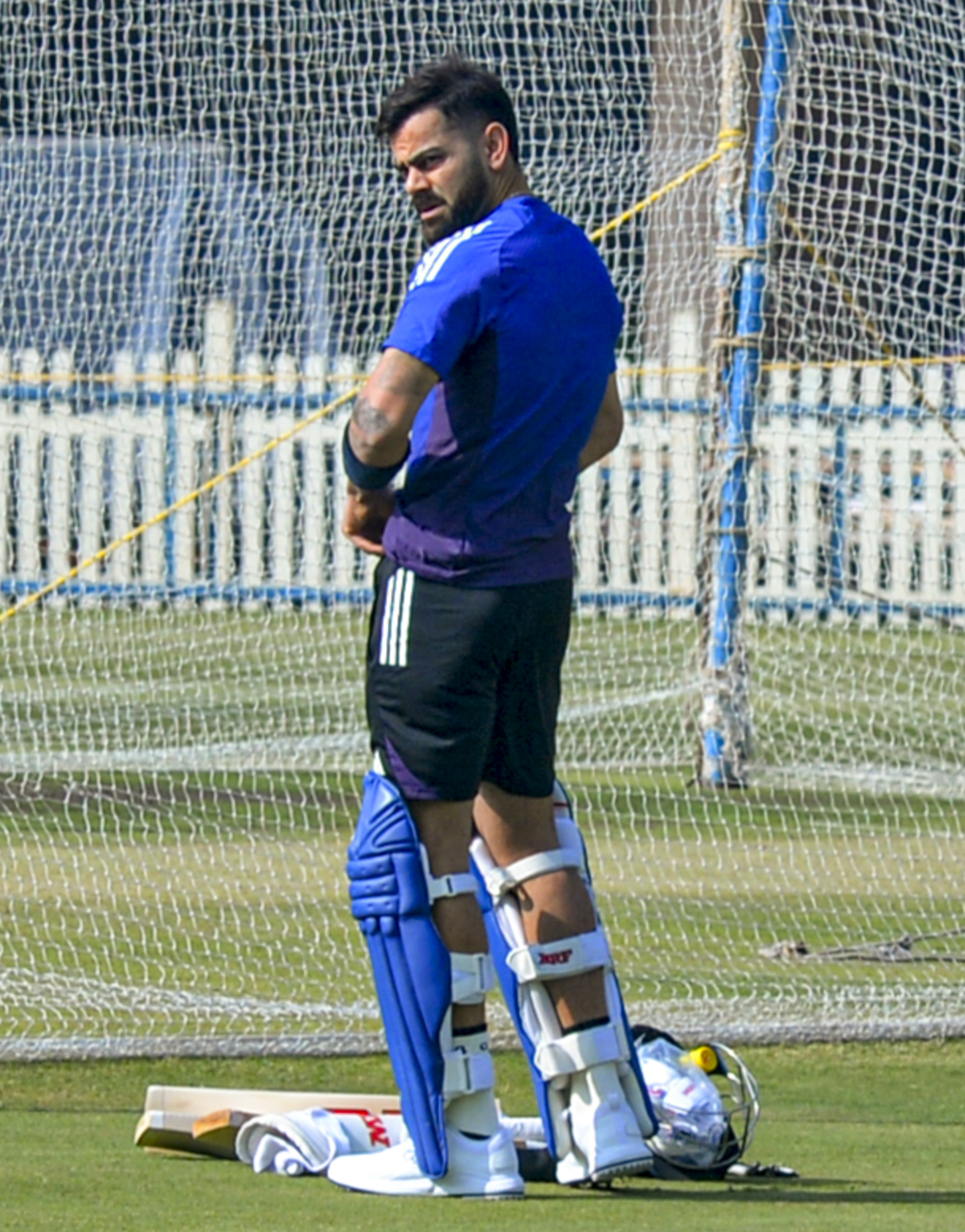 गुरुवार को प्रैक्टिस के दौरान विराट कोहली।