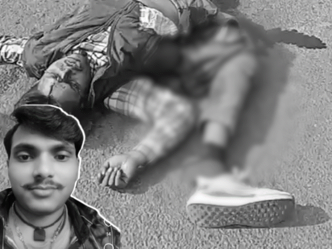 घटना स्थल पर पड़ा महिला और उसके बेटे का शव - Dainik Bhaskar