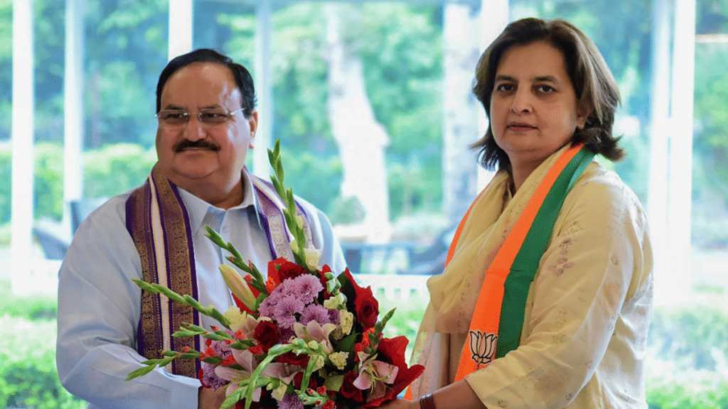डॉ ज्योति मिर्धा राष्ट्रीय अध्यक्ष जेपी नड्डा के साथ