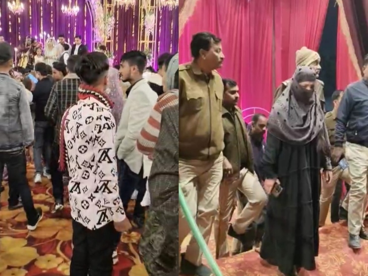 पहले दृश्य में स्टेज सजी, दूसरे में पुलिस लेकर जाती नजर आई दूल्हा की पत्नी।
